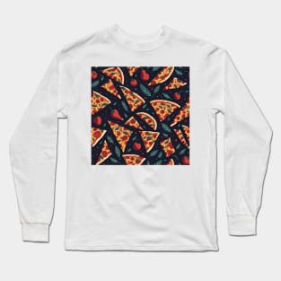 Pizza pattern, fast food pattern Long Sleeve T-Shirt